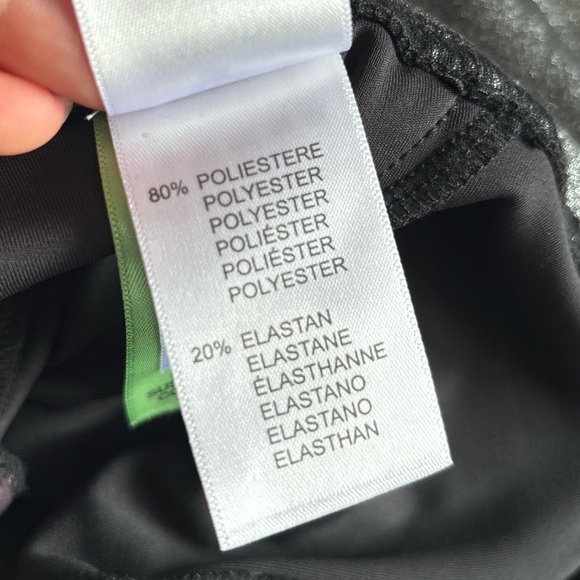 Freddy WR.UP Silver Metallic Lurex High Rise 3 Button Full Length Leggings Sz 10 - Picture 7 of 12